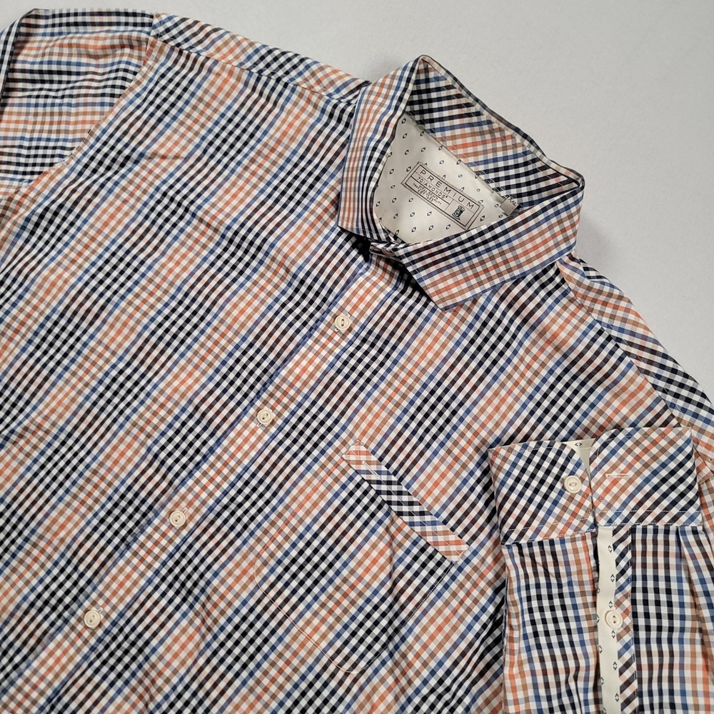 7 Diamonds Holland Road Button Down Shirt‎ Mens XXL Multi Plaid Cotton L/S